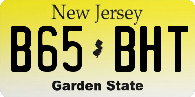 NJ license plate B65BHT