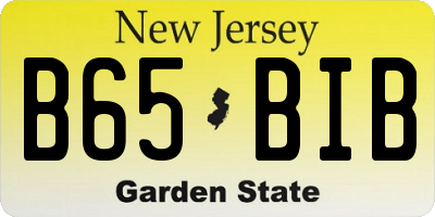 NJ license plate B65BIB