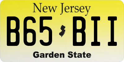 NJ license plate B65BII