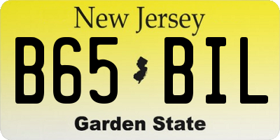 NJ license plate B65BIL