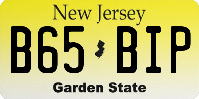 NJ license plate B65BIP