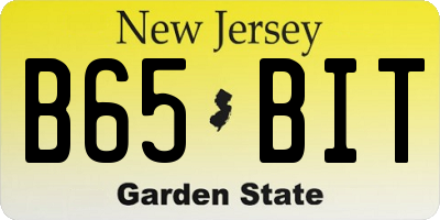 NJ license plate B65BIT