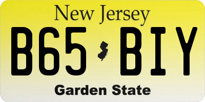NJ license plate B65BIY