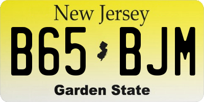 NJ license plate B65BJM