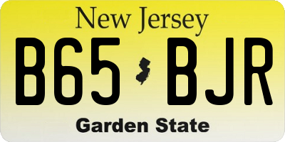 NJ license plate B65BJR