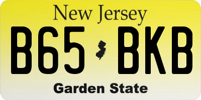 NJ license plate B65BKB