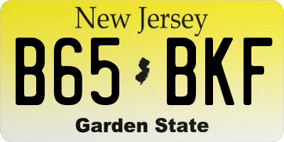 NJ license plate B65BKF