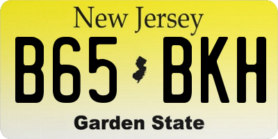 NJ license plate B65BKH