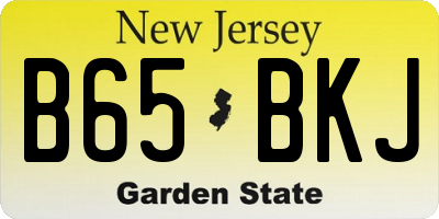 NJ license plate B65BKJ