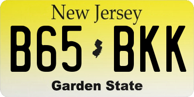 NJ license plate B65BKK