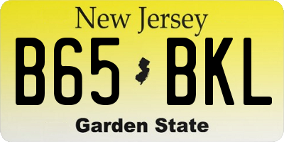 NJ license plate B65BKL