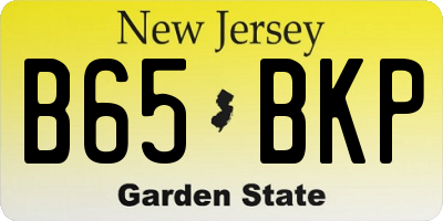 NJ license plate B65BKP