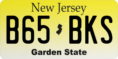NJ license plate B65BKS