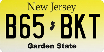 NJ license plate B65BKT