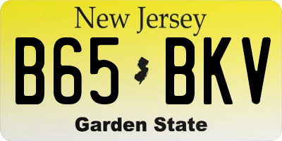 NJ license plate B65BKV