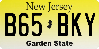 NJ license plate B65BKY