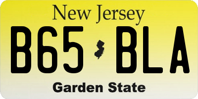 NJ license plate B65BLA