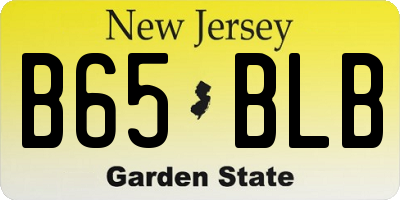 NJ license plate B65BLB