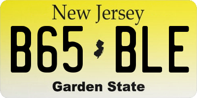 NJ license plate B65BLE
