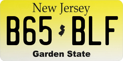 NJ license plate B65BLF