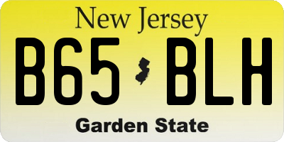 NJ license plate B65BLH