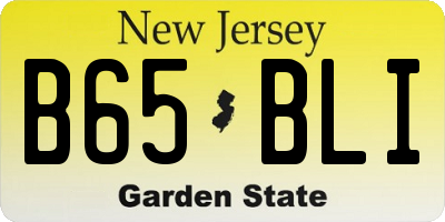 NJ license plate B65BLI