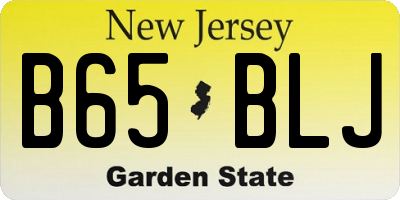NJ license plate B65BLJ