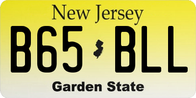 NJ license plate B65BLL