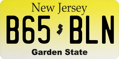 NJ license plate B65BLN