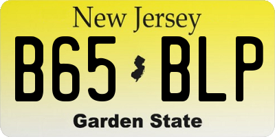 NJ license plate B65BLP