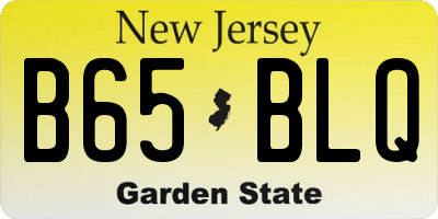 NJ license plate B65BLQ