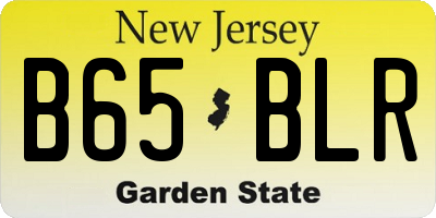NJ license plate B65BLR