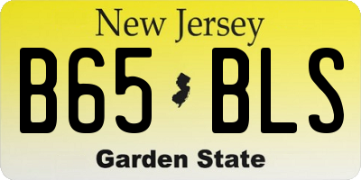 NJ license plate B65BLS