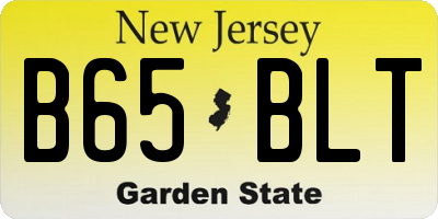 NJ license plate B65BLT