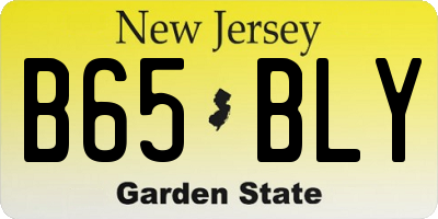 NJ license plate B65BLY
