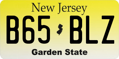 NJ license plate B65BLZ