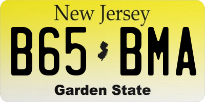 NJ license plate B65BMA
