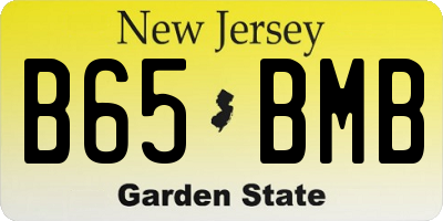 NJ license plate B65BMB
