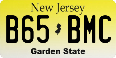 NJ license plate B65BMC