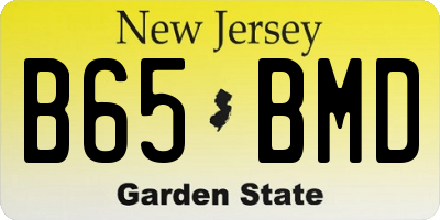 NJ license plate B65BMD