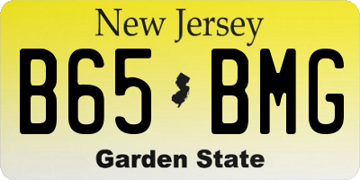 NJ license plate B65BMG