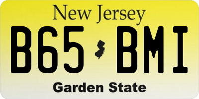 NJ license plate B65BMI