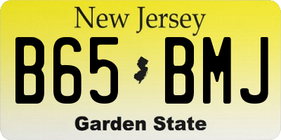 NJ license plate B65BMJ
