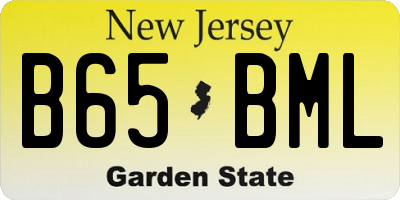NJ license plate B65BML