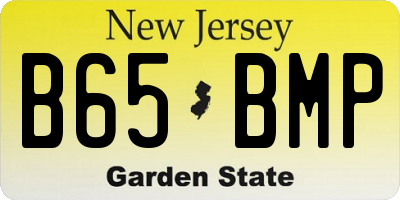 NJ license plate B65BMP