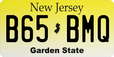 NJ license plate B65BMQ