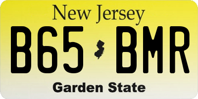 NJ license plate B65BMR