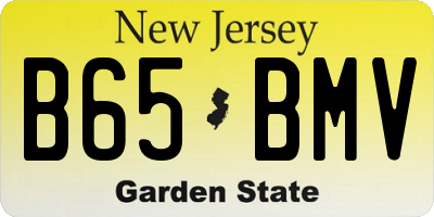 NJ license plate B65BMV