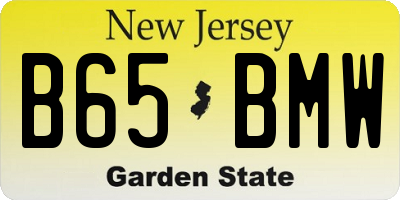 NJ license plate B65BMW