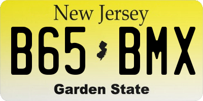 NJ license plate B65BMX